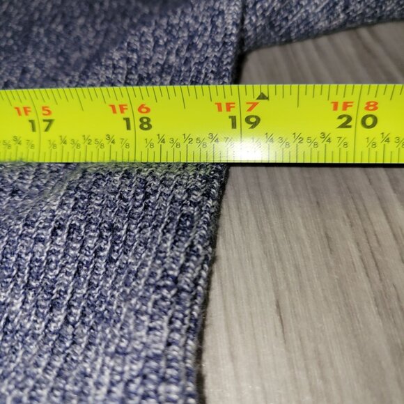 Talbots Womens Medium Heather Blue Long Sleeve Knit Sweater - Picture 6 of 6